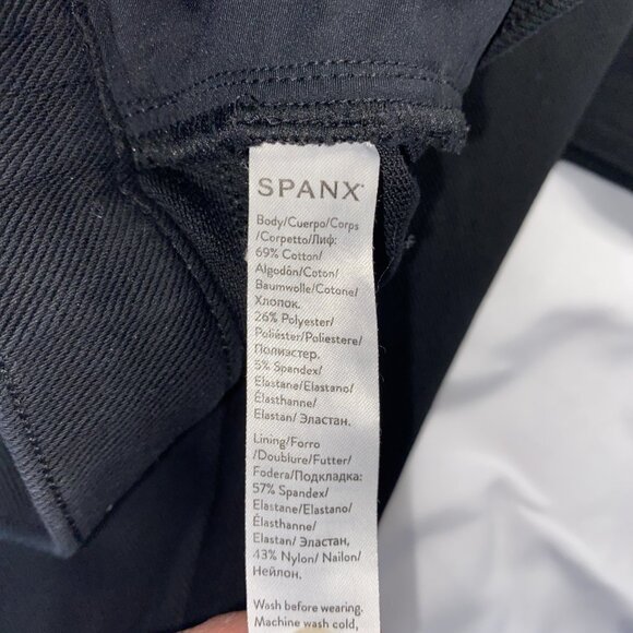 Spanx Jean-ish Ankle Leggings Womens Sz M Black Pull On Stretch Shaping - Picture 8 of 9